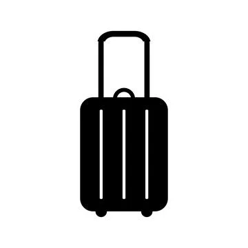 Suitcase icon on white. 스톡 일러스트