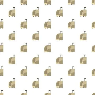 Suitcase illustration seamless pattern on white background Stock Illustration