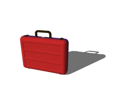 Suitcase. Isolated on white background. 3D rendering illustration. 스톡 일러스트