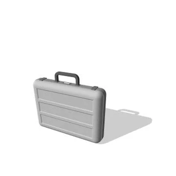 Suitcase. Isolated on white background. 3d Vector illustration. Stock Illustration
