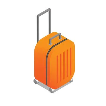 Suitcase isometric icon vector illustration Stock Illustration