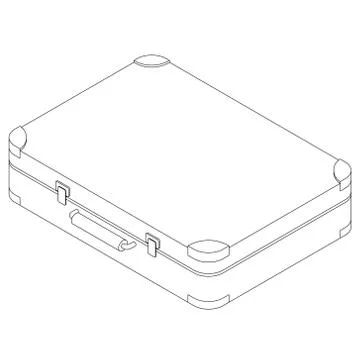 Suitcase in isometric style Ilustración de archivo
