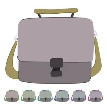 Suitcase laptop bag vector cartoon graphic Illustrazione stock