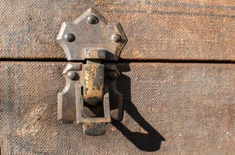 Suitcase latch lock closeup Stock Photos