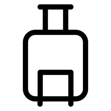 Suitcase line icon vector illustration isolated on white background Stock Illustration