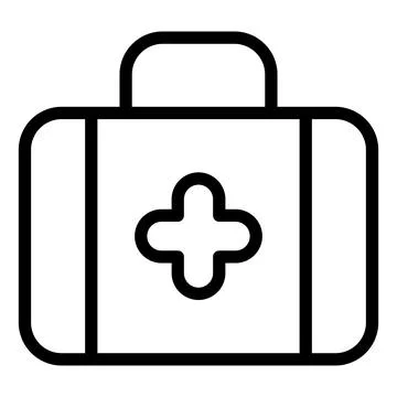 Suitcase line icon vector illustration isolated on white background Stock Illustration