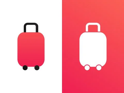 Suitcase Logo Design Stock Illustration