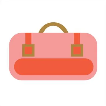 Suitcase for luggage and documents on an isolated background. Travel suitcase Illustrazione stock