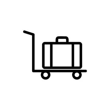 Suitcase luggage icon vector. Isolated contour symbol illustration 스톡 일러스트
