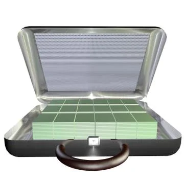 Suitcase with money Stock Illustration
