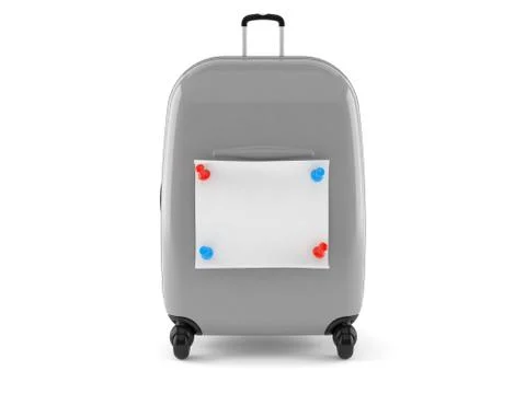 Suitcase with note Stock Illustration