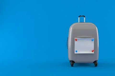 Suitcase with note 스톡 일러스트