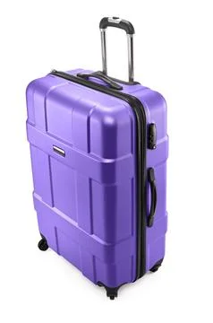 Suitcase with opened handle Foto stock