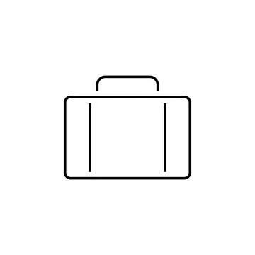 Suitcase outline icon Illustrazione stock