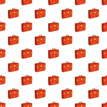 Suitcase pattern, cartoon style Illustration
