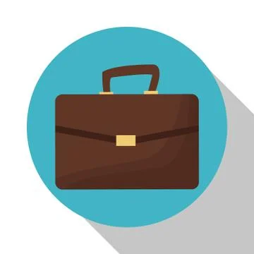 Suitcase portfolio document business shadow Ilustração Stock
