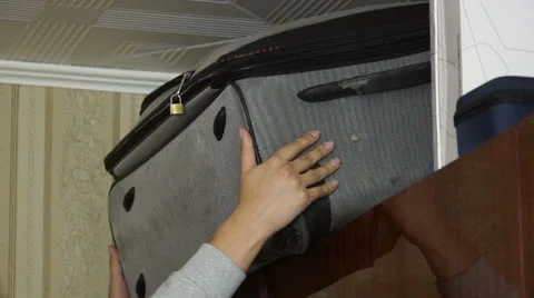 Suitcase removed from the enclosure Stock Footage 25417019