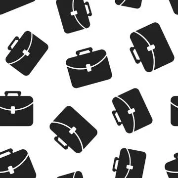 Suitcase seamless pattern background. Business flat vector illustration. Lugg Stock Illustration