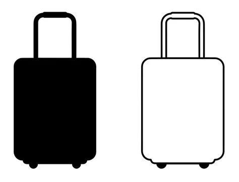 SUITCASE SILHOUETTE VECTOR ART Stock Illustration