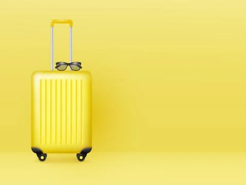 Suitcase with sunglasses. Stock Illustration