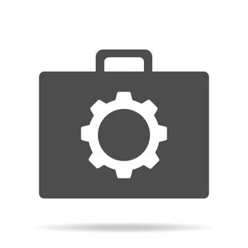 Suitcase of tools. Tools suitcase icon isolated on white background. Vector. Stockillustratie