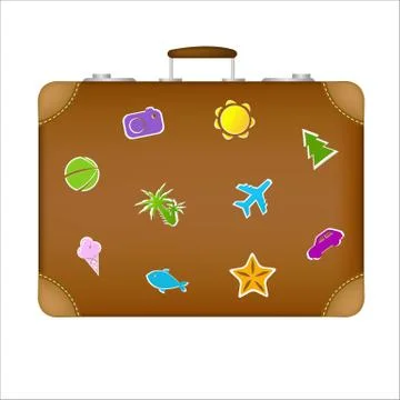 Suitcase for travel Stock Illustration