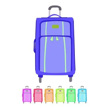 On suitcase vector cartoon graphic Illustrazione stock