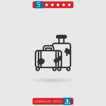 Suitcase vector icon Stock Illustration