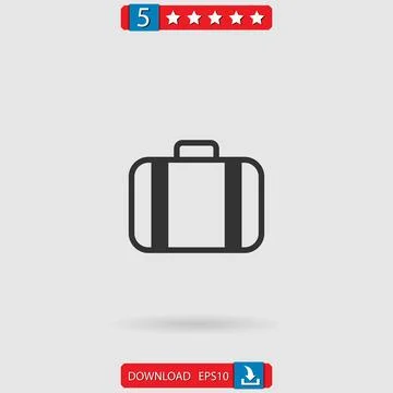 Suitcase vector icon Illustrazione stock