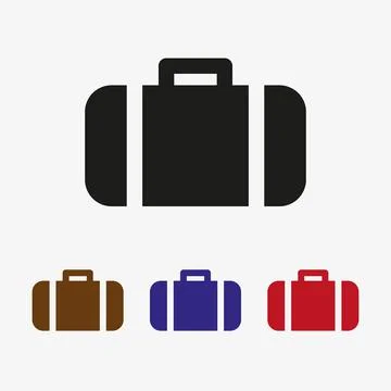 Suitcase vector icon isolated on white background 库存插图