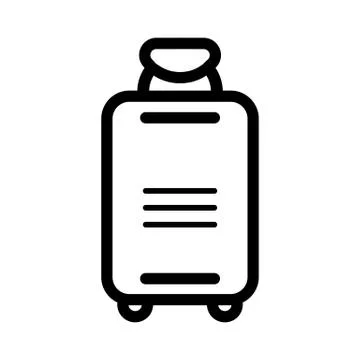 Suitcase vector icon. Travel concept isolated. Line design. Illustration