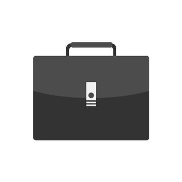 Suitcase on white background. Vector illustration in trendy flat style. EPS 10 Illustrazione stock