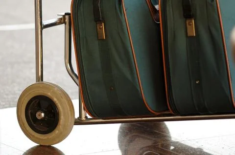 Suitcases on a cart Stock Photos