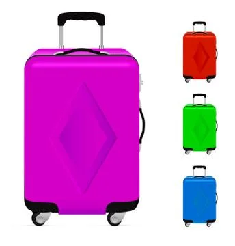 Suitcases isolated on a white background. Stock Illustration