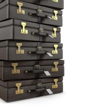 Suitcases pile Stock Illustration