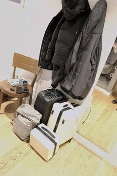 Suitcases in a Room Stock-Fotos