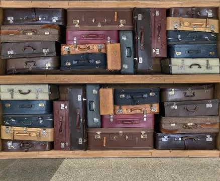 Suitcases standing Stock Photos