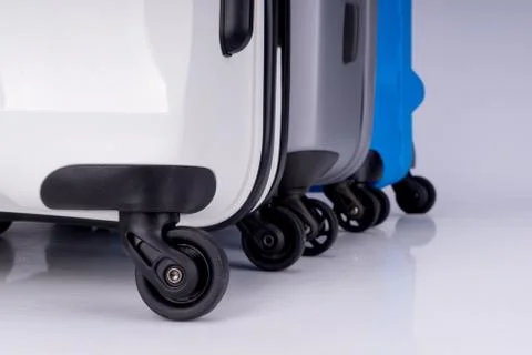 Suitcases on wheels Stock Photos
