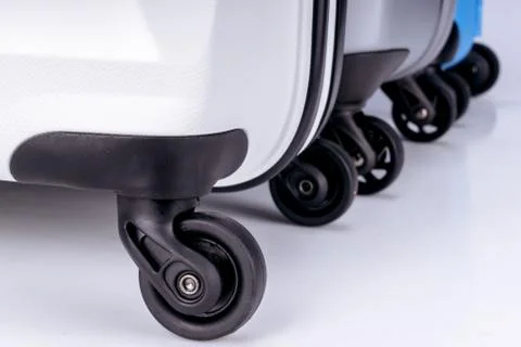 Suitcases on wheels Stock Photos