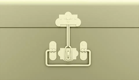 Suite case concept rendered Stock Illustration