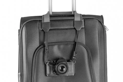 Suitecase with camera Stock Photos