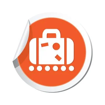 Suitecase ORANGE LABEL Illustrazione stock