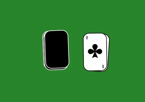 Suits of a deck of playing cards on the table. 스톡 일러스트