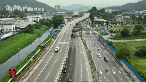 SUKE Elevated Highway with Traffic Flow Vídeos de archivo 337332149