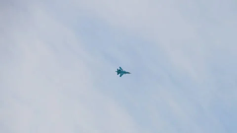 Sukhoi Su-34 Fullback during the demonstration flight Stock-Footage 95391534
