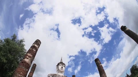 Sukhothai Temple Buddha Stock Footage 54767143