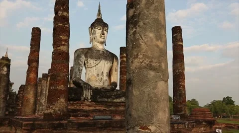 Sukhothai Temple. Stock Footage 49746034