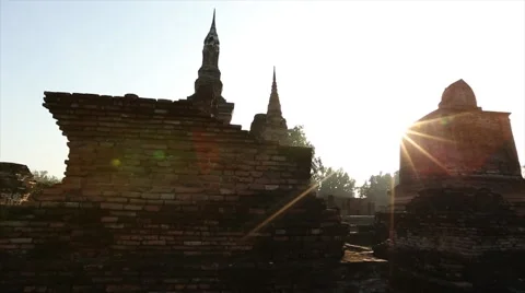Sukhothai Temple. Stock Footage 49746035