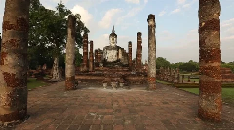 Sukhothai Temple. Stock Footage 49746041