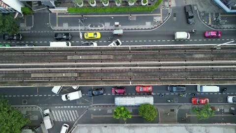 Sukhumvit BTS DJI 0005 Stock Footage 210462560